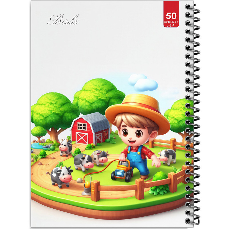 دفتر نقاشی 50 برگ انتشارات بله طرح پسرانه مزرعه کد A4-L718