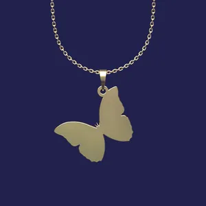 گردنبند طلا 18 عیار زنانه مدوپد مدل پروانه کد T2-1-1027