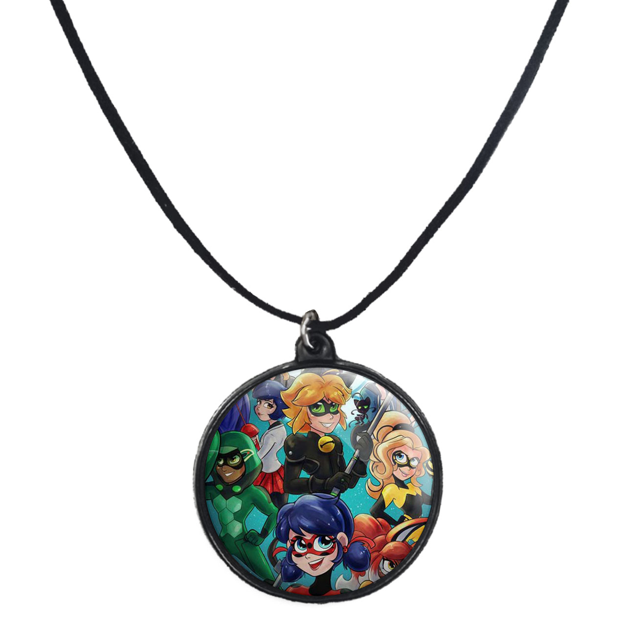 گردنبند پرمانه طرح کفشدوزکی کد pmb.1874 مدل دو طرفه