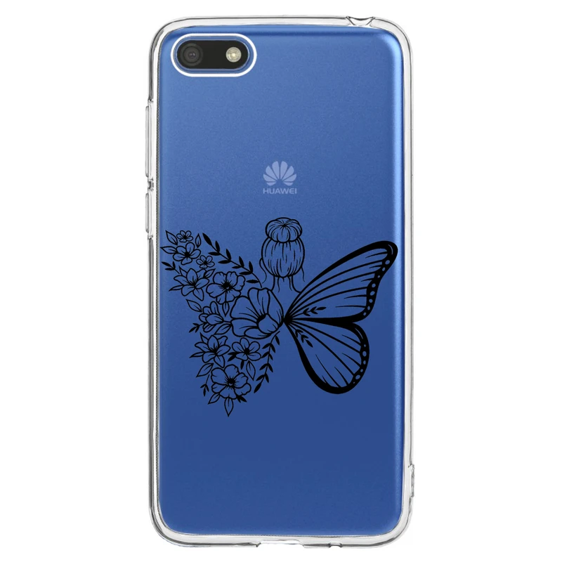 کاور مگافون طرح دختر پروانه ای مدل C53-B مناسب برای گوشی موبایل هوآوی Y5 2018 / Y5 Prime 2018 / Y5 Lite 2018