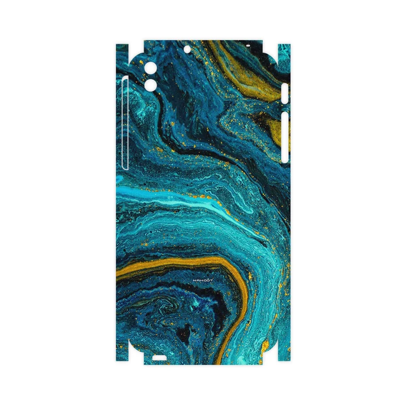 برچسب پوششی ماهوت مدل Turquoise marblewith golden streaks-FullSkin مناسب برای گوشی موبایل اچ تی سی Desire 816