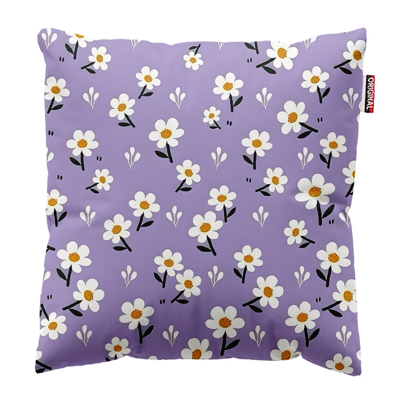 کوسن پاد آفرین مدل مینیمال طرح گل و برگ کد PK403507 سایز 40*40 سانتی متر