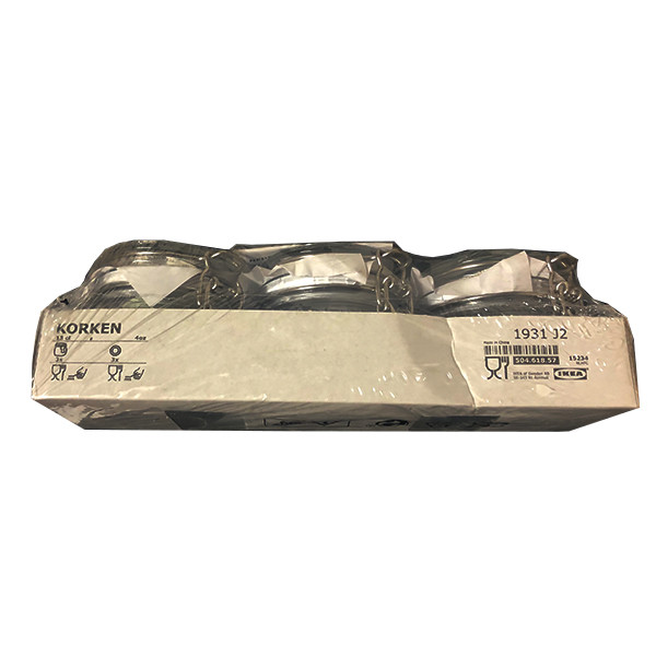 ظرف نگهدارنده ایکیا مدل KORKEN بسته 3 عددی ظرف نگهدارنده ایکیا مدل KORKEN بسته 3 عددی