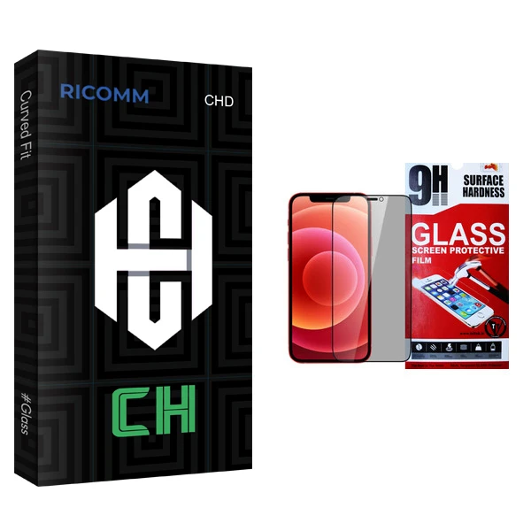 محافظ صفحه نمایش حریم شخصی ریکام مدل CH glass مناسب برای گوشی موبایل اپل Iphone 12 Mini