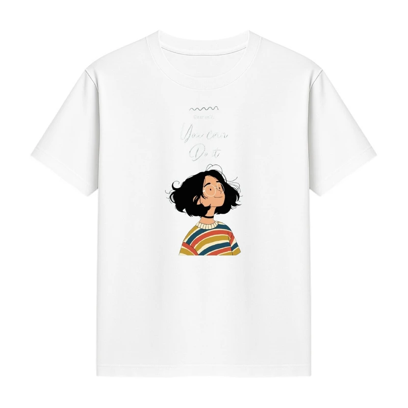 تی‌شرت آستین کوتاه دخترانه مدل دخترک کد p5 