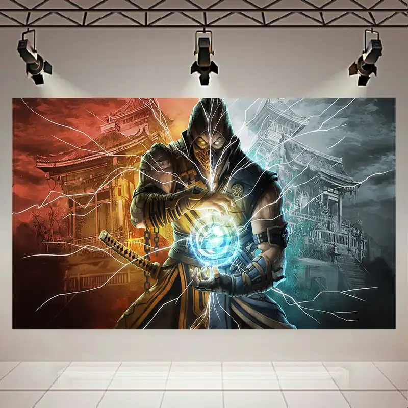 تابلو شاسی طرح مورتال کمبت مدل ساب زیرو و اسکورپین کد AR606