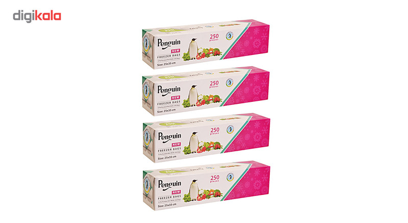 کیسه فریزر پنگوئن رول 250 عددی - بسته 4عددی