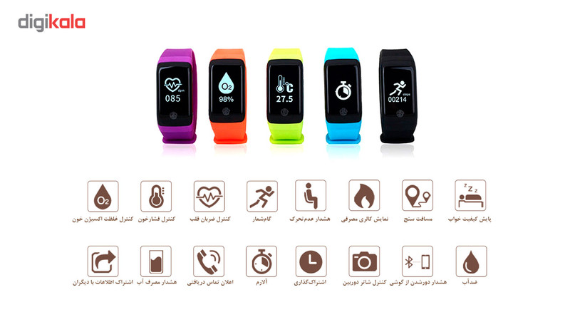 مچ بند هوشمند مدل Fitto Purple