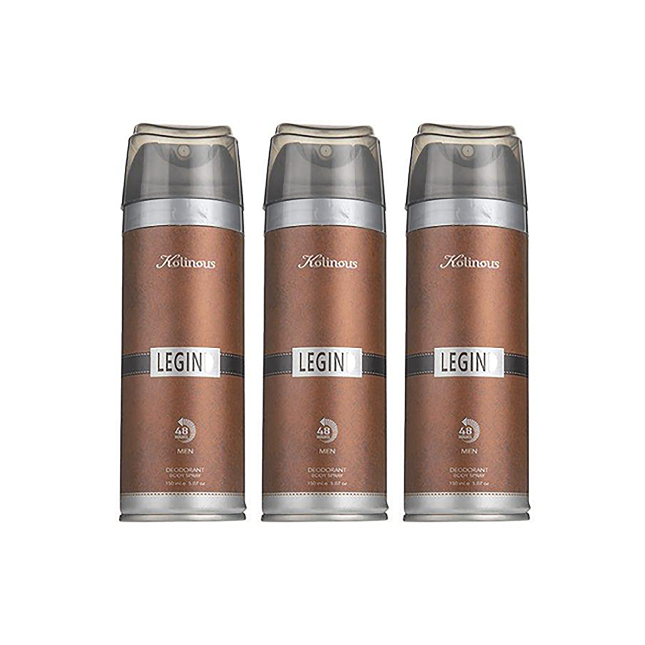 اسپری بدن مردانه کلینوس مدل legend حجم 150 میلی لیتر مجموعه 3 عددی