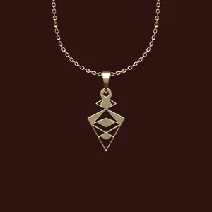 گردنبند طلا 18 عیار زنانه مدوپد مدل هندسی کد X2-1-1041