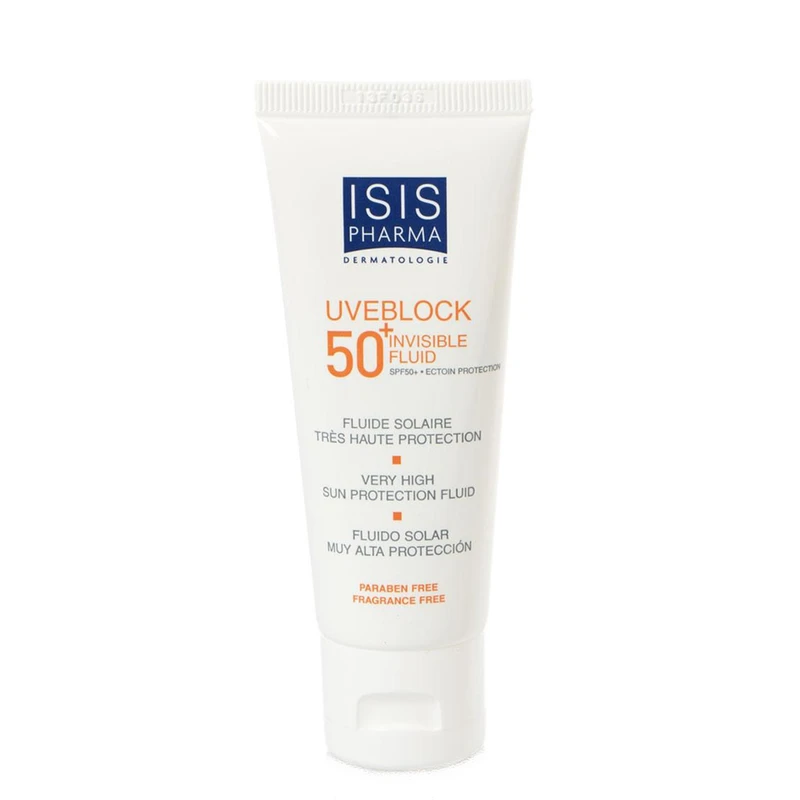 کرم ضد آفتاب بدون رنگ آیسیس فارما مدل Spf50 مناسب پوست های خشک و معمولی حجم 40 میلی لیتر
