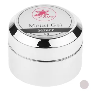 متال ژل کاشت ناخن فیوره وزن 5 گرم رنگ نقره ای