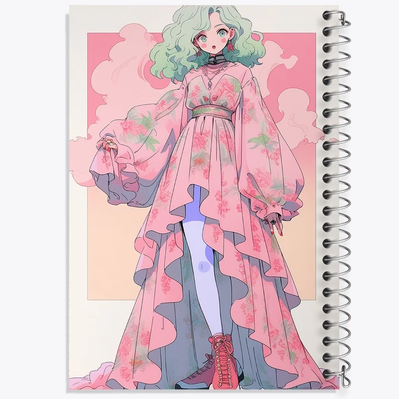 دفتر شطرنجی 50 برگ خندالو مدل دخترانه کد F624