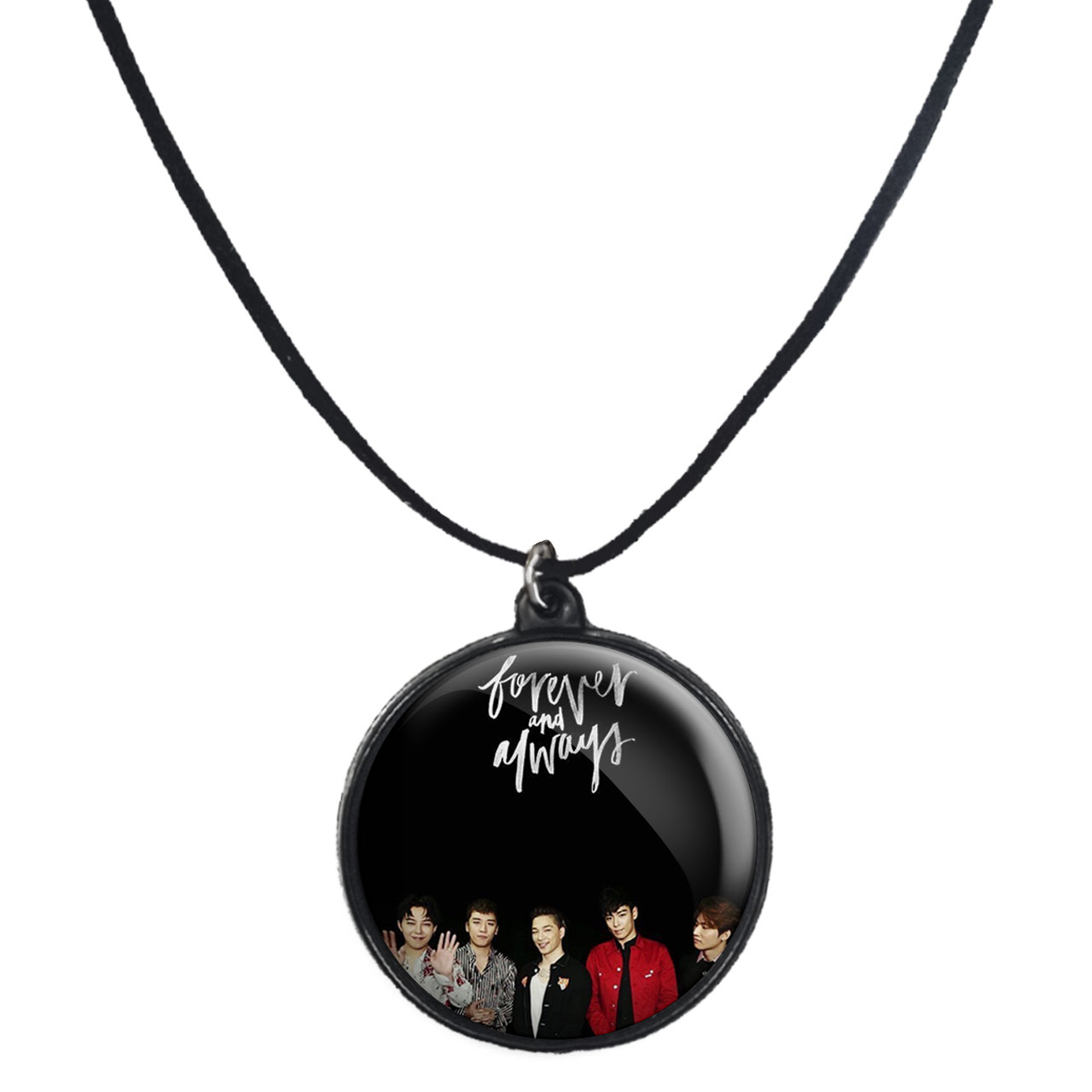 گردنبند پرمانه طرح گروه موسیقی بیگ بنگ BIG BANG کد pmb.15255 مدل دو طرفه