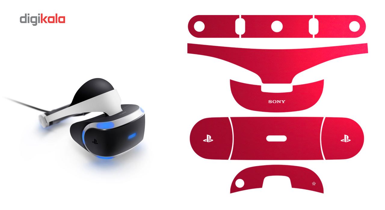 برچسب رنگ قرمز-مات ماهوت برای عینک واقعیت مجازیPlayStation VR