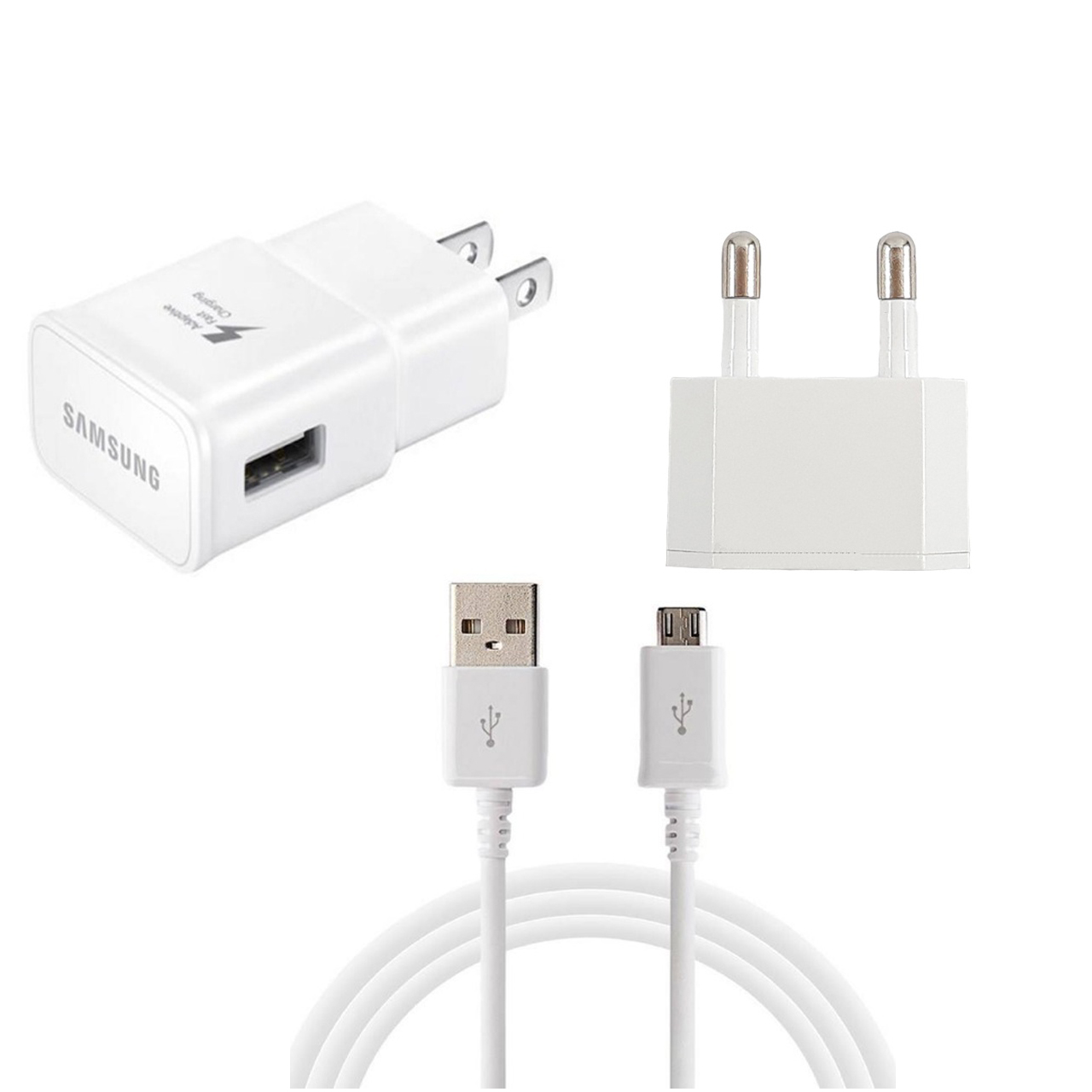 شارژر فست شارژ EP-TA20JWE کلاس A+ همراه با تبدیل 2 شاخه و کابل microUSB فست                     غیر اصل