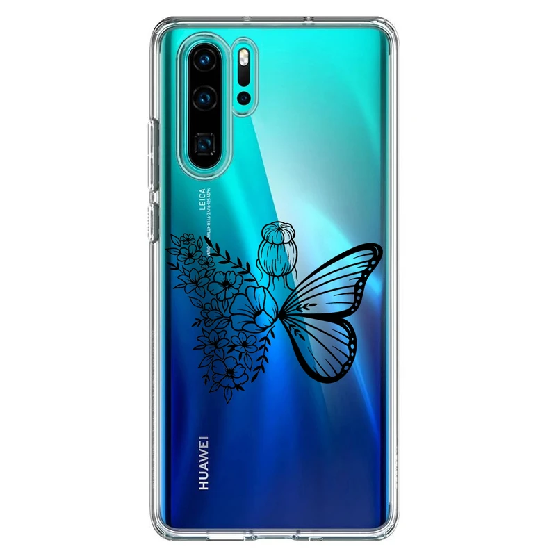 کاور مگافون طرح دختر پروانه ای مدل C53-B مناسب برای گوشی موبایل هوآوی P30 Pro