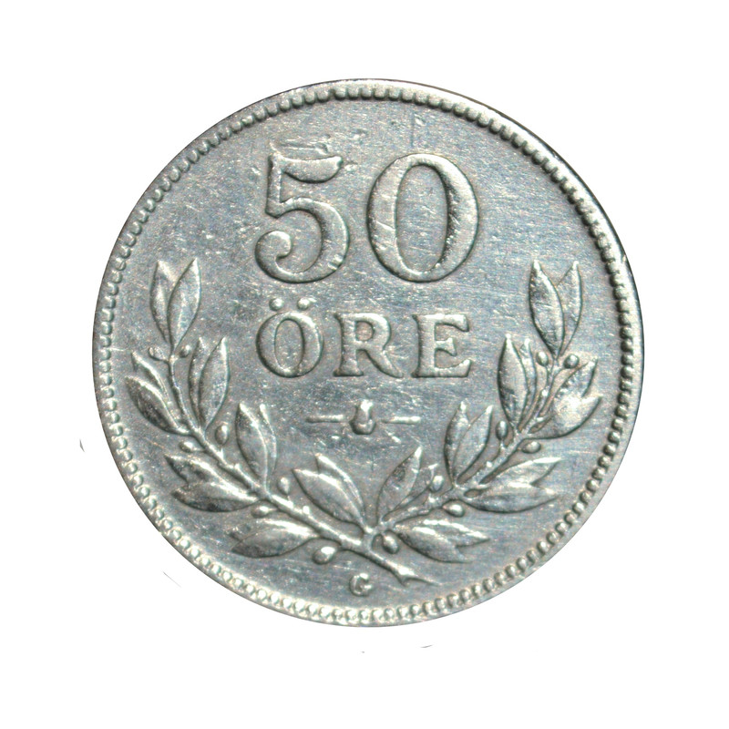 سکه تزیینی طرح کشور سوئد مدل 50 اوره 1934 میلادی