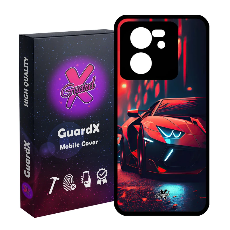 کاور گارد ایکس طرح لامبورگینی مدل Glass10608 مناسب برای گوشی موبایل شیائومی 13T/13T Pro/Redmi K60 Ultra