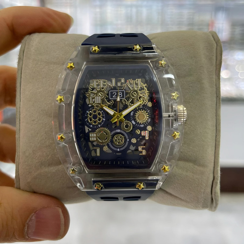 ساعت مچی عقربه ای مدل تک موتوره بند پیو کد 1