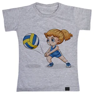 تی شرت آستین کوتاه دخترانه 27 مدل والیبال کد V238