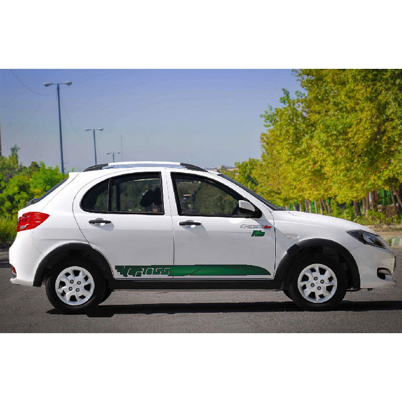 برچسب بدنه خودرو رایسان طرح پارکابی مناسب کوییک  کد Pb004g بسته 4 عددی