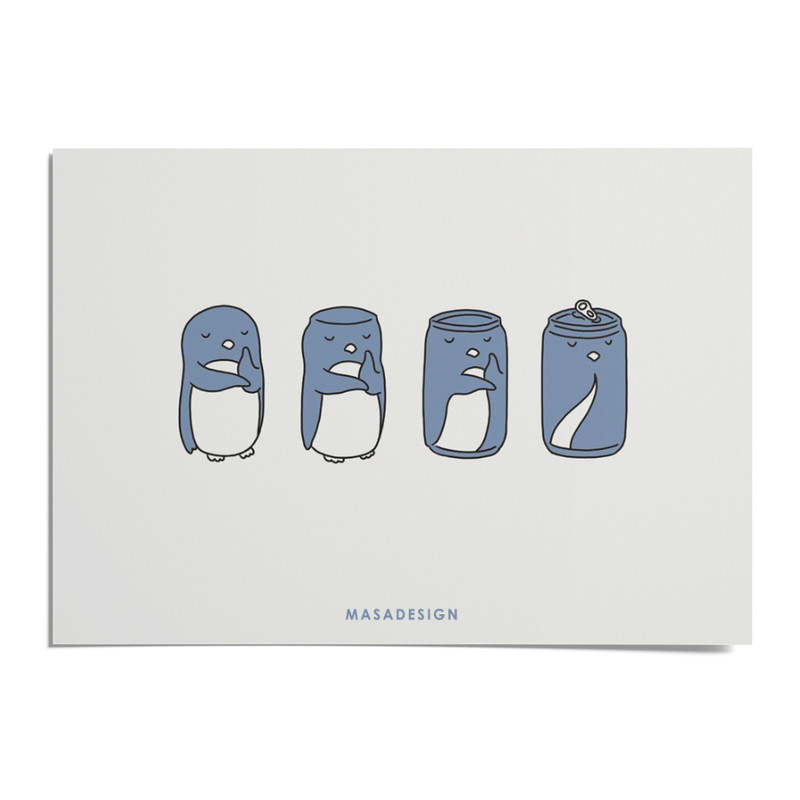 کارت پستال ماسا دیزاین طرح نوشابه مدل POSH053