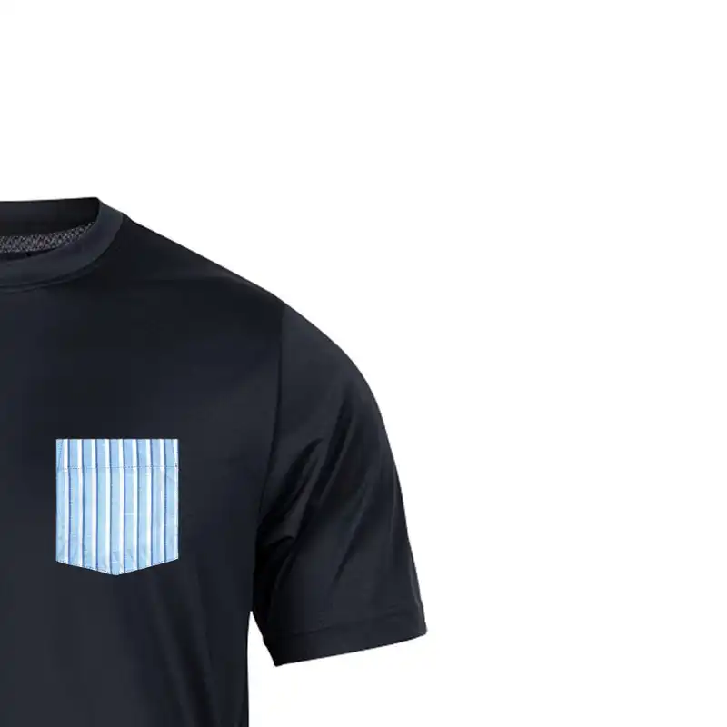 تی شرت آستین کوتاه مردانه رانژ مدل  جیب دار 23RA04 - 404 رنگ مشکی