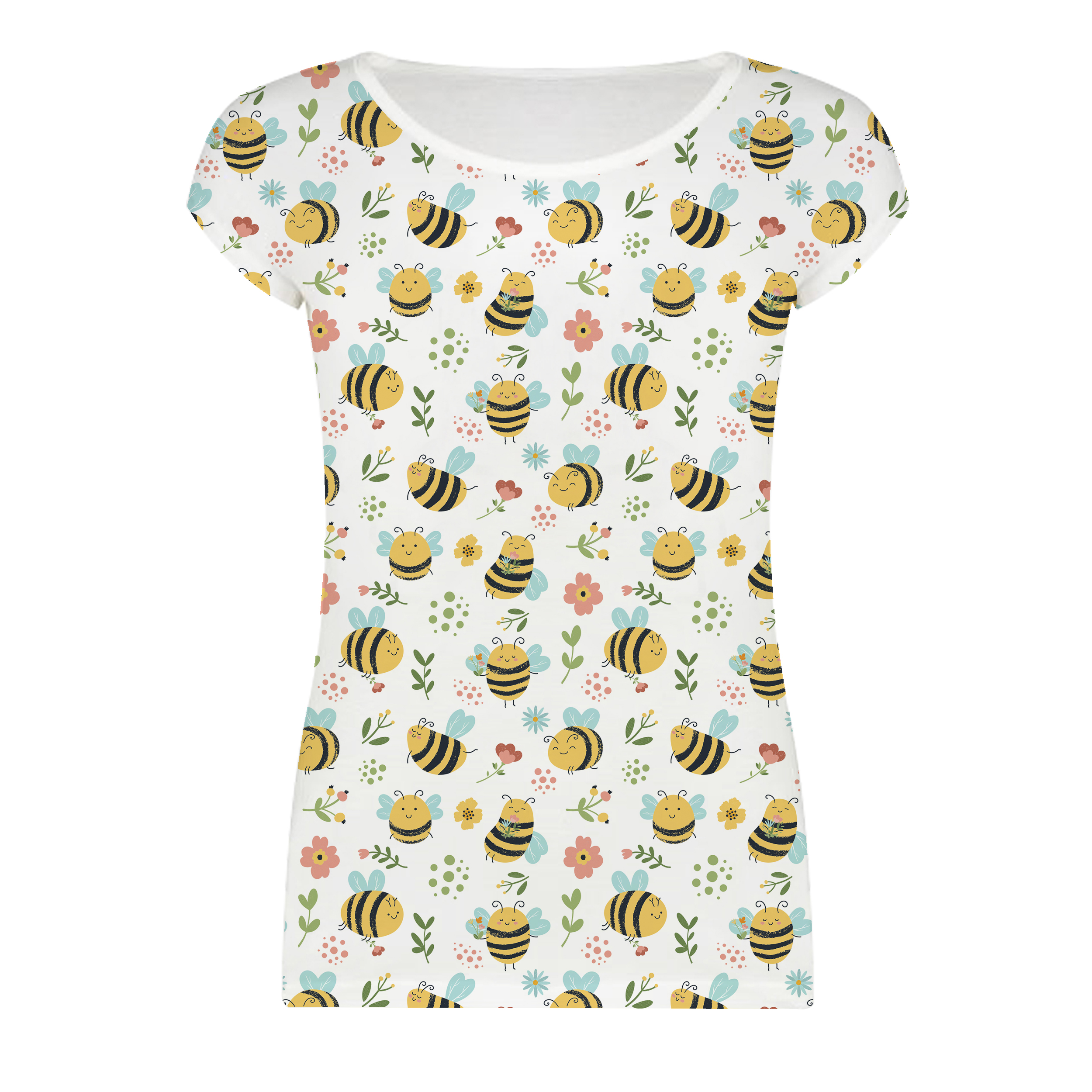 تی شرت دخترانه طرح زنبور عسل مدل SA_28