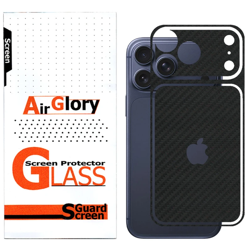 برچسب پوششی ایرگلوری طرح کربن مدل Air مناسب برای گوشی موبایل اپل Iphone 17 Pro Max