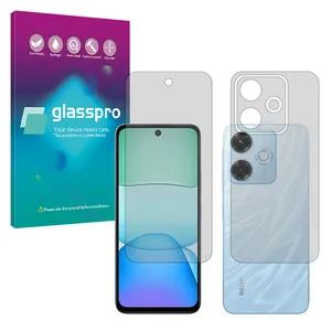 Glass pro Resistant model transparent screen protector suitable for Xiaomi Redmi 13x mobile phone along with the back protector