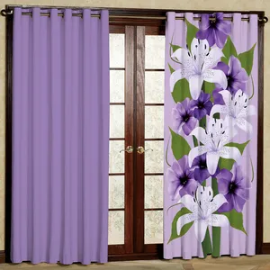 پرده مدل گل سنبل هازان پانچی کد 1200a سایز 140x200 سانتی متر