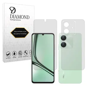 Diamond Tough model transparent screen protector suitable for Realme Note 60X mobile phone along with the back protector