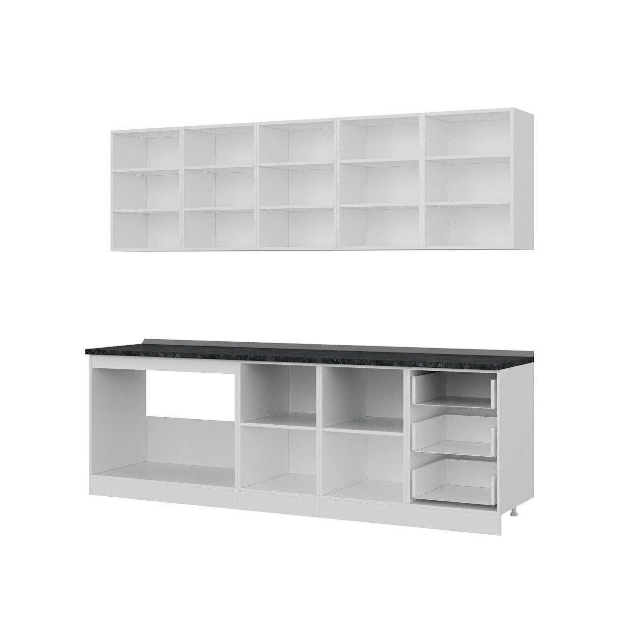 کابینت آشپزخانه مدل B-2 Minar 250 cm مجموعه دو عددی