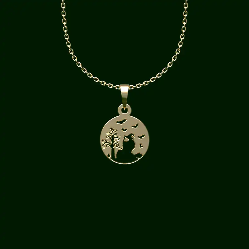 گردنبند طلا 18 عیار زنانه مدوپد مدل جادوگر کد U2-1-1216