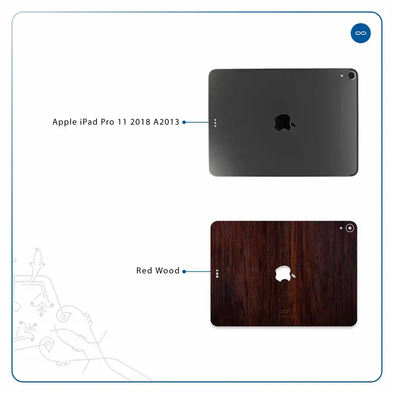 برچسب پوششی ماهوت مدل Red-Wood مناسب برای تبلت اپل iPad Pro 11 2018 A2013