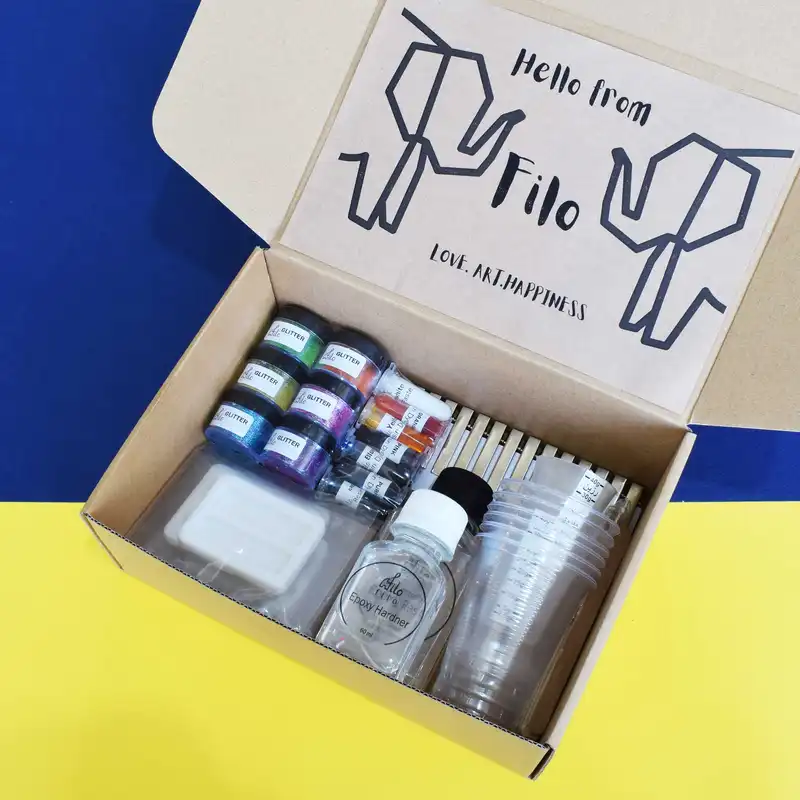 بسته کار با رزین اپوکسی فیلو مدل گیره سر مجموعه 30 عددی