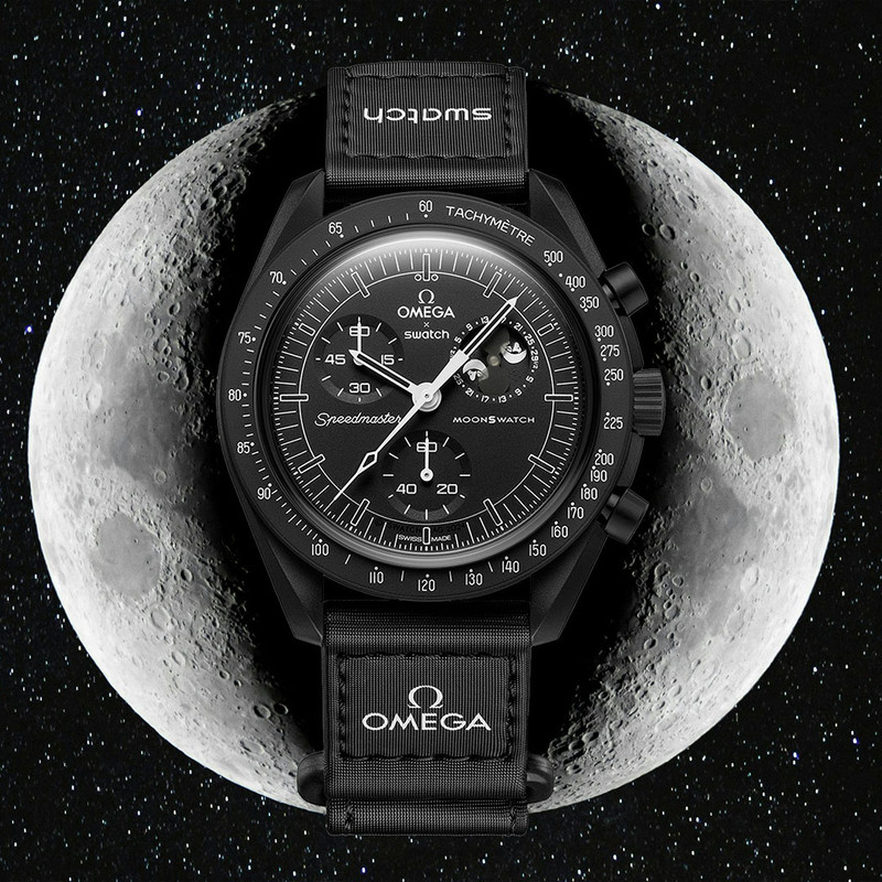 ساعت مچی عقربهای مردانه کوارتز مدل سه موتور فعال کرنوگراف کد Mission to the Moonphase