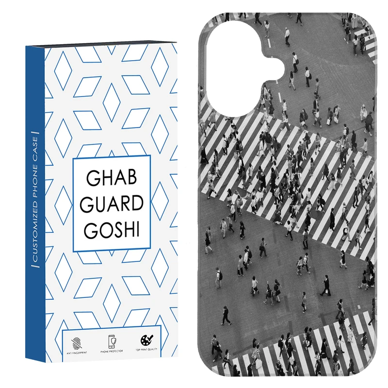 کاور قاب گارد گوشی طرح خیابون شلوغ کد Dimo-733 مناسب برای گوشی اپل Iphone 16     