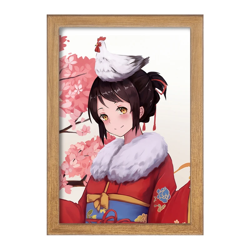 تابلو خندالو مدل میتسویا میامیزو انیمه یورنیم Your Name  کد 16262