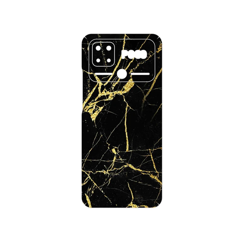 برچسب پوششی ماهوت مدل Graphite_Gold_Marble مناسب برای گوشی موبایل شیائومی Poco C40