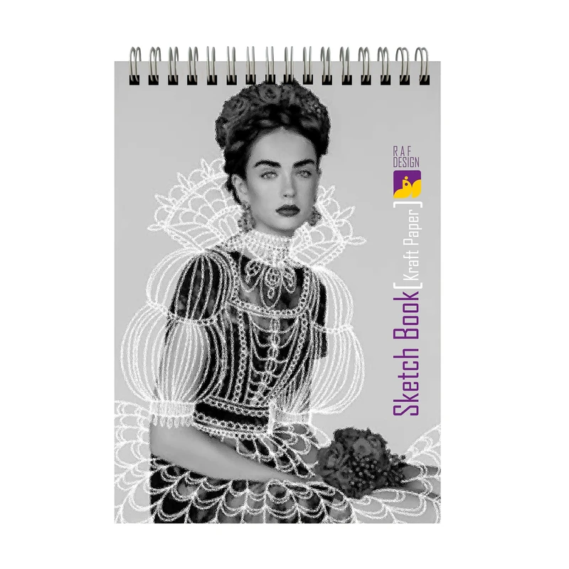 دفتر طراحی 80 برگ رف مدل دختر