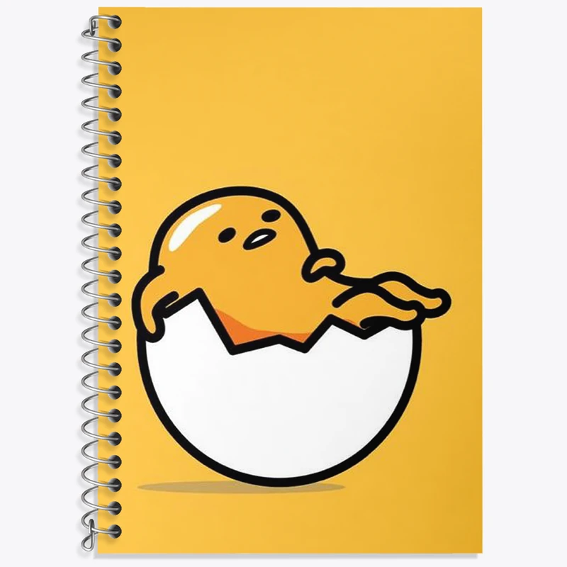 دفتر زبان 50 برگ خندالو مدل سه خط طرح تخم مرغ بامزه کد N2191