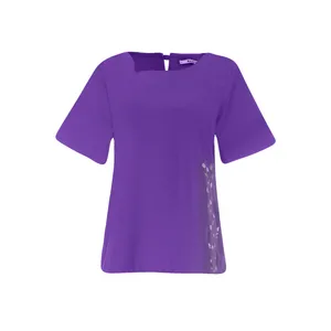 بلوز آستین کوتاه زنانه بنیس مدل کاتالینا رنگ بنفش