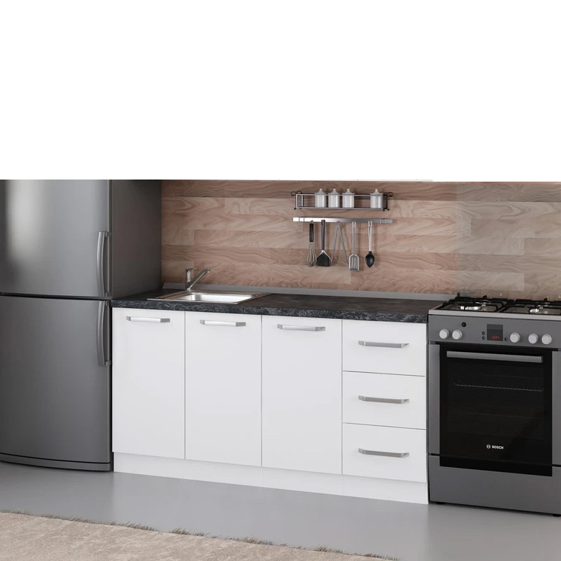 کابینت زمینی فلفور کابینت مدل 160 cm مجموعه 3 عددی
