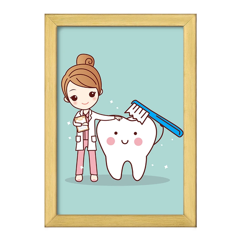 تابلو خندالو طرح دندان و دندان پزشکی کودکانه کد 36694