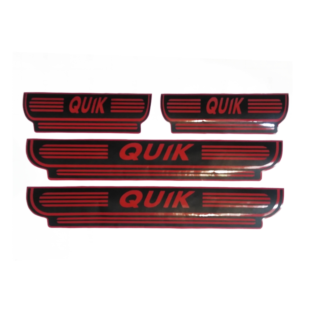 برچسب پارکابی خودرو طرح QUIK  مجموعه 4 عددی مناسب برای کوییک