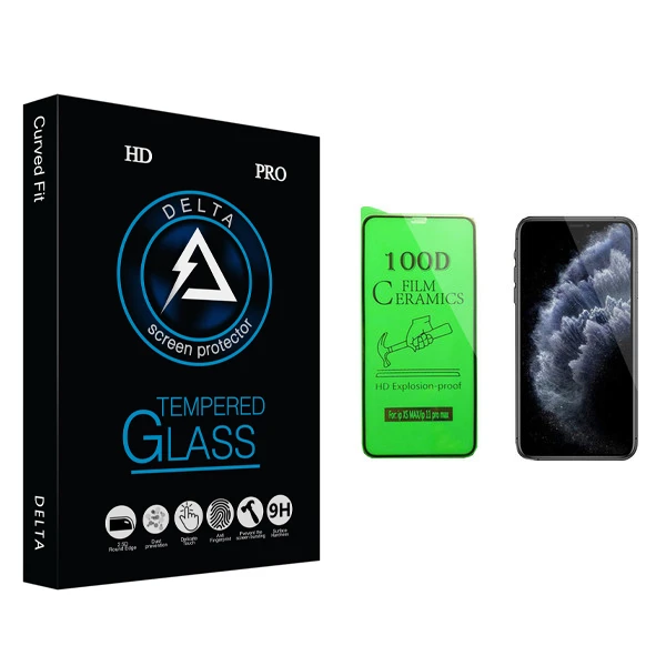 محافظ صفحه نمایش سرامیکی دلتا مدل Fit مناسب برای گوشی موبایل اپل iPhone 11 Pro Max