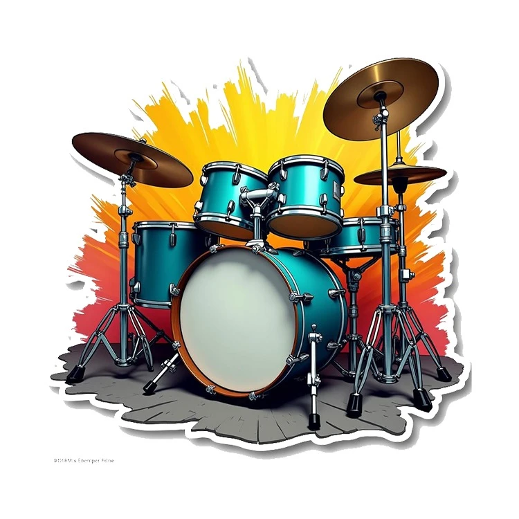 استیکر پارچه و لباس پاد آفرین مدل موسیقی کد 143