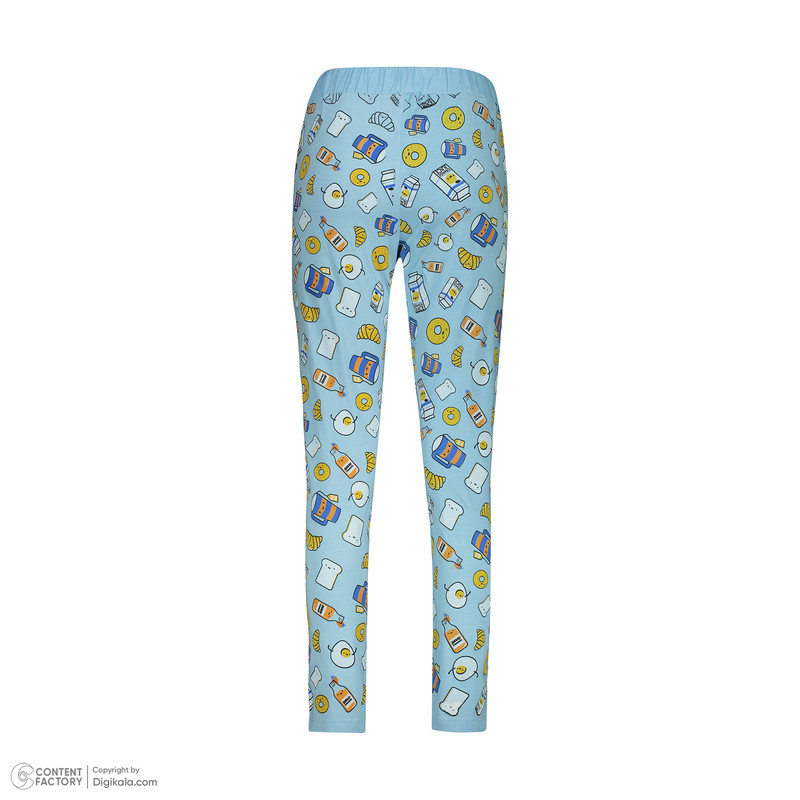 ست تی شرت آستین کوتاه و شلوار زنانه مادر مدل Maya رنگ آبی